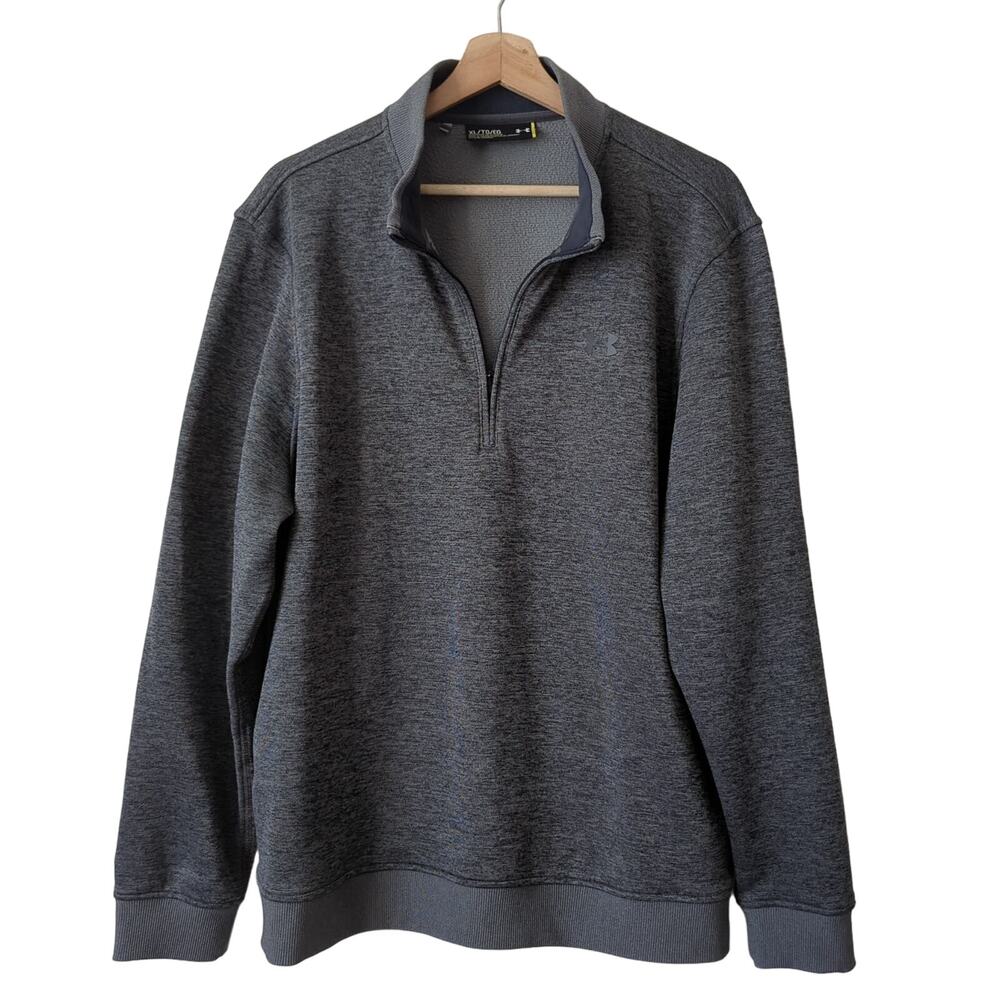 Under Armour Men's Storm Sweater Fleece Quarter Zip Pullover Gray Charcoal XL